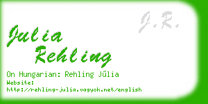 julia rehling business card